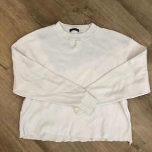 White Waffle Knit Brandy Melville Long Sleeve